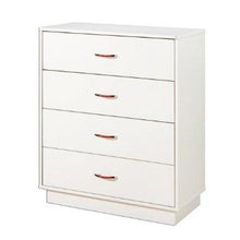 Load image into Gallery viewer, White 4-Drawer Chest with Interchangeable Handles