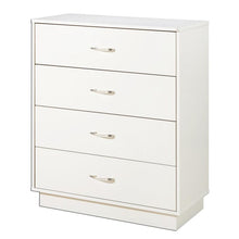 Load image into Gallery viewer, White 4-Drawer Chest with Interchangeable Handles