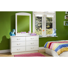 Load image into Gallery viewer, 6-Drawer Double Dresser in White Finish with Interchangeable Handles