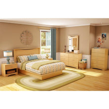 Load image into Gallery viewer, 6 Drawer Dresser Modern Bedroom Chest in Natural Maple Finish