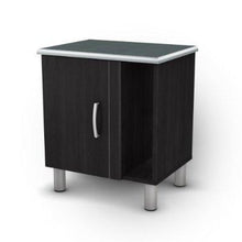 Load image into Gallery viewer, Black Onyx Nightstand with 1 Door &amp; 1 Adjustable Shelf