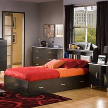 Load image into Gallery viewer, Black Onyx Nightstand with 1 Door &amp; 1 Adjustable Shelf