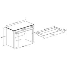 Load image into Gallery viewer, Black Laptop Computer Desk with Keyboard Tray Drawer