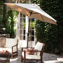 Load image into Gallery viewer, Tilt 9-Ft Patio Umbrella with Heather Beige Canopy and Antique Bronze Pole
