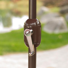 Load image into Gallery viewer, Tilt 9-Ft Patio Umbrella with Heather Beige Canopy and Antique Bronze Pole