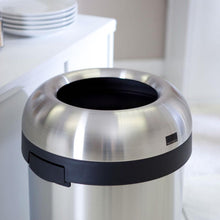 Load image into Gallery viewer, Round Stainless Steel 16-Gallon Kitchen Trash Can with Open Top Design