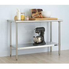 Load image into Gallery viewer, Stainless Steel Top Food Safe Prep Table Utility Work Bench With Adjustable Shelf