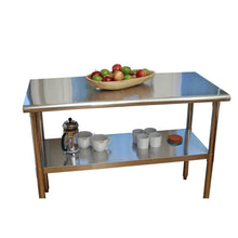 Load image into Gallery viewer, Stainless Steel Top Food Safe Prep Table Utility Work Bench With Adjustable Shelf