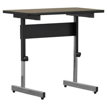 Load image into Gallery viewer, Stand Up Desk Adjustable Height Sitting or Standing Writing Computer Laptop Table Desk in Walnut