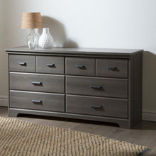 Load image into Gallery viewer, Bedroom 6-Drawer Double Dresser Wardrobe Cabinet in Grey Maple Finish