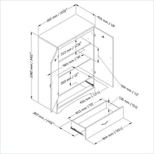 Load image into Gallery viewer, White Clothes Storage Wardrobe Cabinet Armoire with Bottom Drawer