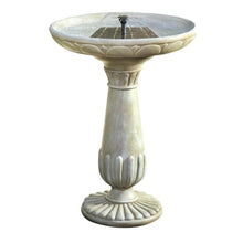 Load image into Gallery viewer, Outdoor Solar Fountain Bird Bath in Fade Resistant Resin with Solar Pump