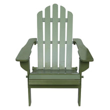 Load image into Gallery viewer, Outdoor Weather Resistant Solid Wood Folding Adirondack Chair in Sage Green