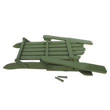 Load image into Gallery viewer, Outdoor Weather Resistant Solid Wood Folding Adirondack Chair in Sage Green