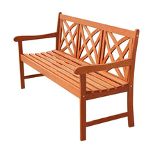 Load image into Gallery viewer, Sustainable Eucalyptus Wood 5-Ft Outdoor Garden Bench in Natural Finish