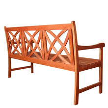 Load image into Gallery viewer, Sustainable Eucalyptus Wood 5-Ft Outdoor Garden Bench in Natural Finish