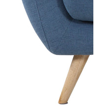 Load image into Gallery viewer, Modern Blue Linen Fabric Upholstered Mid-Century Style Sofa Loveseat