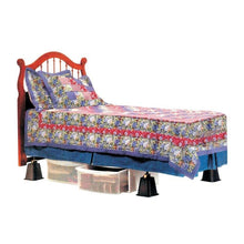 Load image into Gallery viewer, 6-inch High Bed Risers in Black - 4-Pack