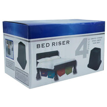 Load image into Gallery viewer, 6-inch High Bed Risers in Black - 4-Pack