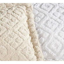 Load image into Gallery viewer, Twin size 100% Cotton Bedspread in Beige with Diamond Pattern