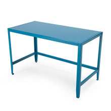 Load image into Gallery viewer, Simple Modern Metal Office Desk in Teal Blue Finish