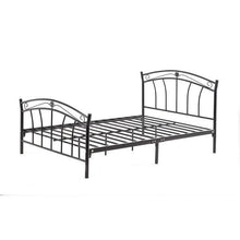 Load image into Gallery viewer, Twin size Stylish Black Metal Platform Bed Frame with Headboard and Footboard