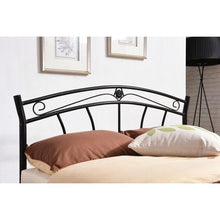 Load image into Gallery viewer, Twin size Stylish Black Metal Platform Bed Frame with Headboard and Footboard
