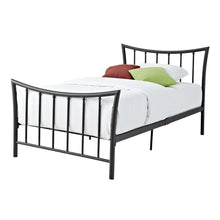 Load image into Gallery viewer, Twin size Bronze Metal Platform Bed Frame with Headboard and Footboard