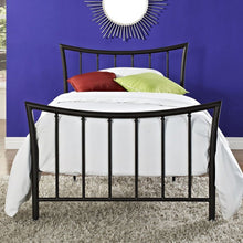 Load image into Gallery viewer, Twin size Bronze Metal Platform Bed Frame with Headboard and Footboard