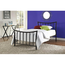 Load image into Gallery viewer, Twin size Bronze Metal Platform Bed Frame with Headboard and Footboard