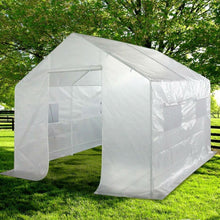 Load image into Gallery viewer, Outdoor 9 x 10 Ft Greenhouse Kit with Heavy Duty Steel Frame and PE Cover