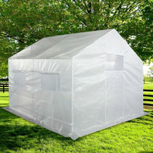 Load image into Gallery viewer, Outdoor 9 x 10 Ft Greenhouse Kit with Heavy Duty Steel Frame and PE Cover