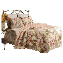 Load image into Gallery viewer, Twin size 100% Cotton Quilt Set with Sham in Pink Floral Butterfly