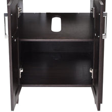 Load image into Gallery viewer, Modern Bathroom Vanity Set with Dark Brown Cabinet Blue Glass Sink Top and Faucet