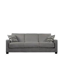 Load image into Gallery viewer, Sage Green Microfiber Convertible Couch Futon Sleeper Sofa