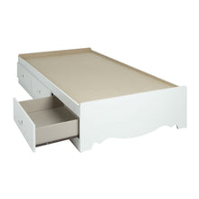 Load image into Gallery viewer, Twin size White Wood Platform Bed Daybed with Storage Drawers