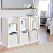 Load image into Gallery viewer, Modern Stacking Storage Unit Vertical Bookcase Bookshelf in Vanilla White Finish