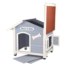 Load image into Gallery viewer, Solid Pine Wood Weatherproof Dog House with Adjustable Feet