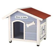 Load image into Gallery viewer, Solid Pine Wood Weatherproof Dog House with Adjustable Feet