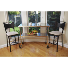 Load image into Gallery viewer, 2ft x 4ft Stainless Steel Top Kitchen Prep Table with Locking Casters Wheels