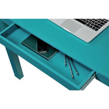 Load image into Gallery viewer, Teal Green Home Office Laptop Desk Writing Table with Drawer