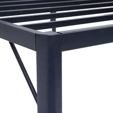 Load image into Gallery viewer, King size Heavy Duty Metal Platform Bed Frame with Round Corners in Black