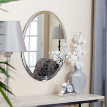 Load image into Gallery viewer, Oval 36-inch Frameless Beveled Vanity Wall Mirror