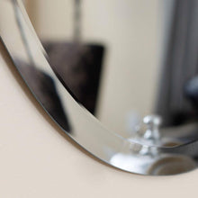 Load image into Gallery viewer, Oval 36-inch Frameless Beveled Vanity Wall Mirror