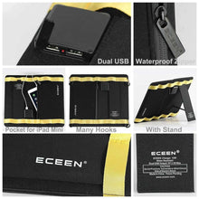 Load image into Gallery viewer, 13-Watt Solar Panel Portable Folding Battery Charger for iPhone Smartphones Tablets USB