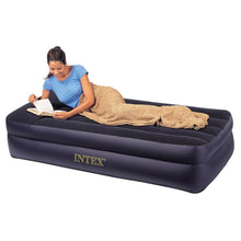Load image into Gallery viewer, Twin Pillow Rest Raised Air Mattress with Built-in Air Bed Pump