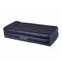 Load image into Gallery viewer, Twin Pillow Rest Raised Air Mattress with Built-in Air Bed Pump