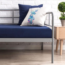 Load image into Gallery viewer, Twin size Modern Grey Metal Daybed Frame with Sturdy Steel Support Slats