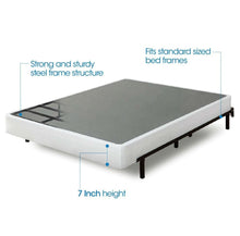 Load image into Gallery viewer, Twin size Steel Frame Box Spring Mattress Foundation with Zippered Cover