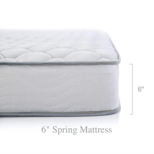 Load image into Gallery viewer, Twin size 6-inch Innerspring Coil Mattress with Quilted Cover - Medium Firm